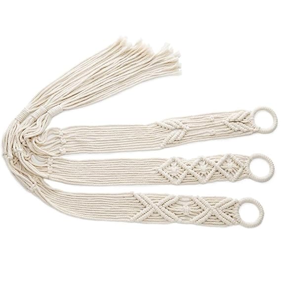 Macrame Hanging Planter Set Of 3 For Terrace - Leechoo